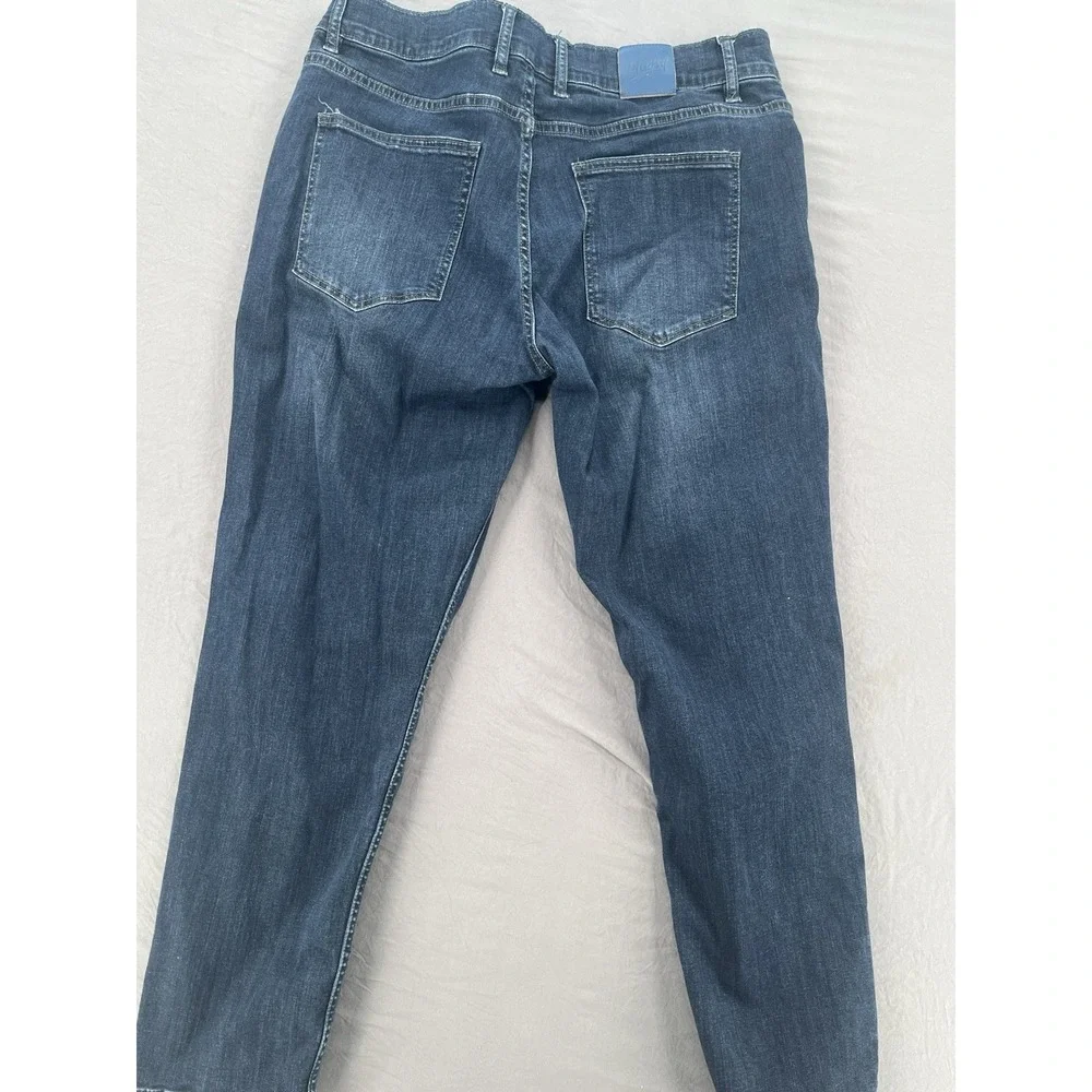 Mugsy Fultons Tapered Fit Jeans Mens 35x30 (Fits 35x27) Dark Rinse Preppy